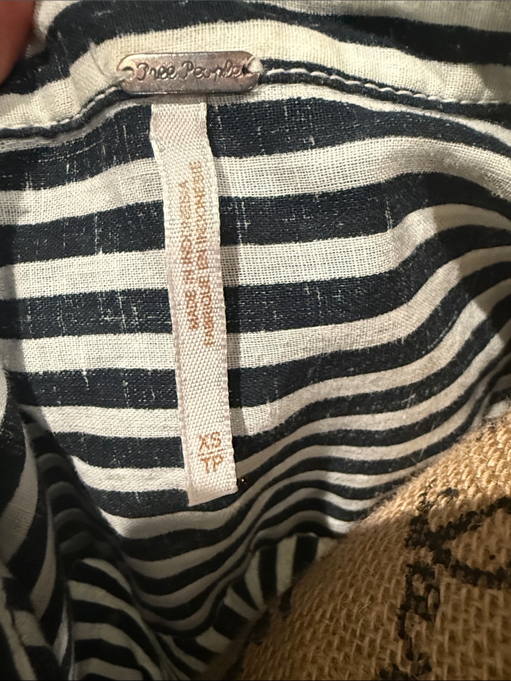 Free People Black and White Striped Shirt Dress - Picture 2 of 6